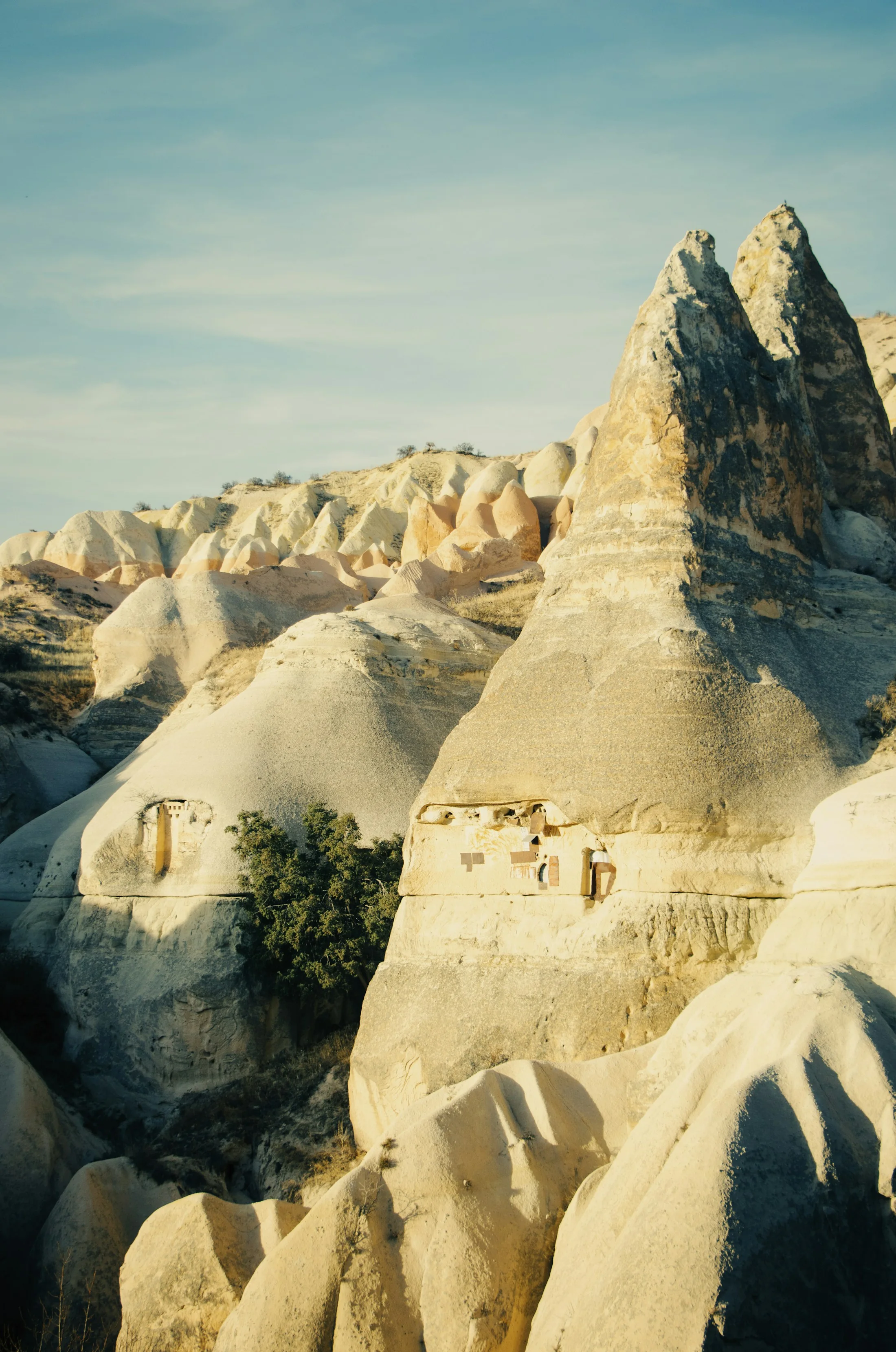 Fairy chimneys in Göreme at sunset
